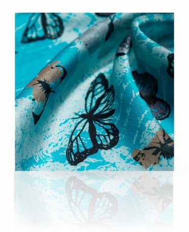 Шейный Платочек Женский SS-VINTAGE.BUTTERFLY/TURQU